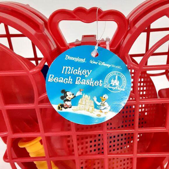 Disney Parks Mickey Mouse Beach Basket Sand Toy Set 7pc Sand Castle Building Kit - Picture 4 of 8